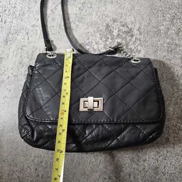 Vintage Y2K Candies Crossbody Bag Purse Quilted Metallic Black 2000s New - Picture 8 of 8